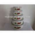 5pcs enamel storage bowl sets with plastic lid
5pcs enamel storage bowl sets with plastic lid